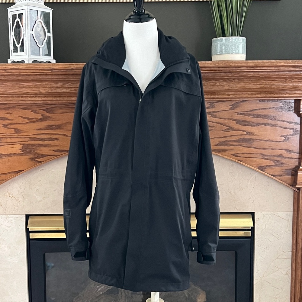 REI E1 Elements Women's Black Hooded Weather Resistant Jacket Size Large